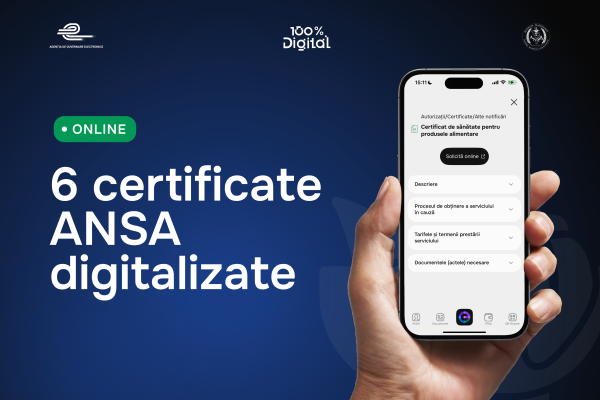 AGE digitalizează 6 servicii ANSA pentru tine și afacerea ta. Accesează din EVO sau servicii.gov.md