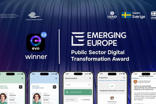 EVO a câștigat în categoria „Public Sector Digital Transformation” la Emerging Europe Awards 2024!