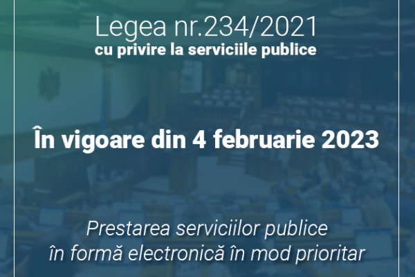 Prestarea serviciilor electronice în mod prioritar e lege