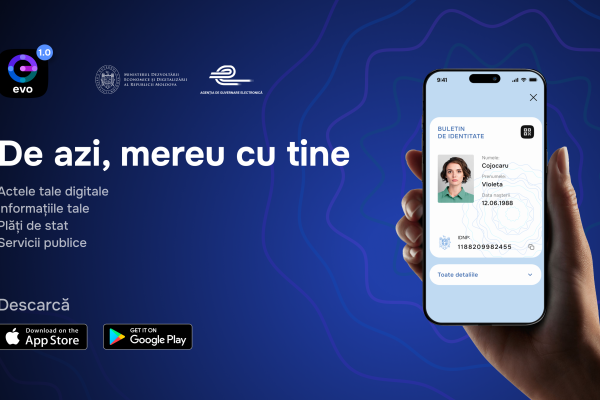 EVO îți aduce actele digitale și serviciile publice în telefon! Aplicația este disponibilă pentru acces public