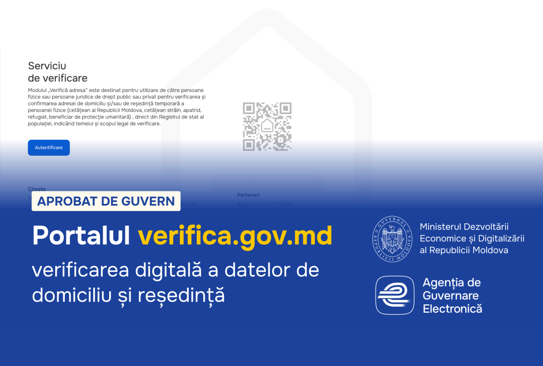 Portalul verifica.gov.md – noul mecanism digital de verificare a adresei de domiciliu și reședință