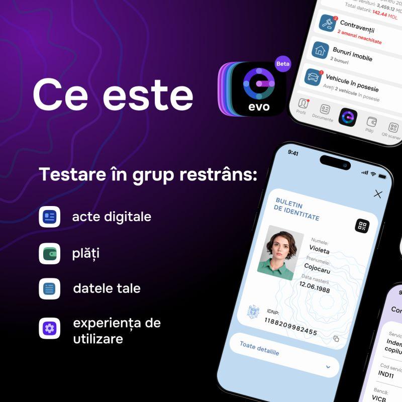 Este deschisă înregistrarea doritorilor de a testa aplicația integrată a serviciilor publice din Republica Moldova – EVO