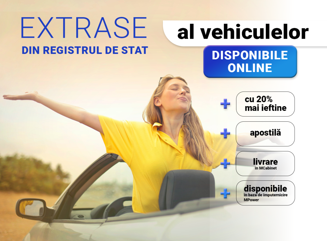 Extrasele din Registrul de stat al vehiculelor, disponibile online
