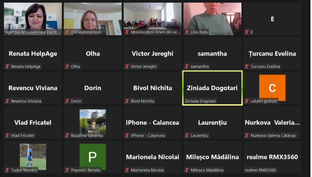 Serviciile publice digitale în atenția tinerilor voluntari de la Nisporeni, Călărași și Cojușna